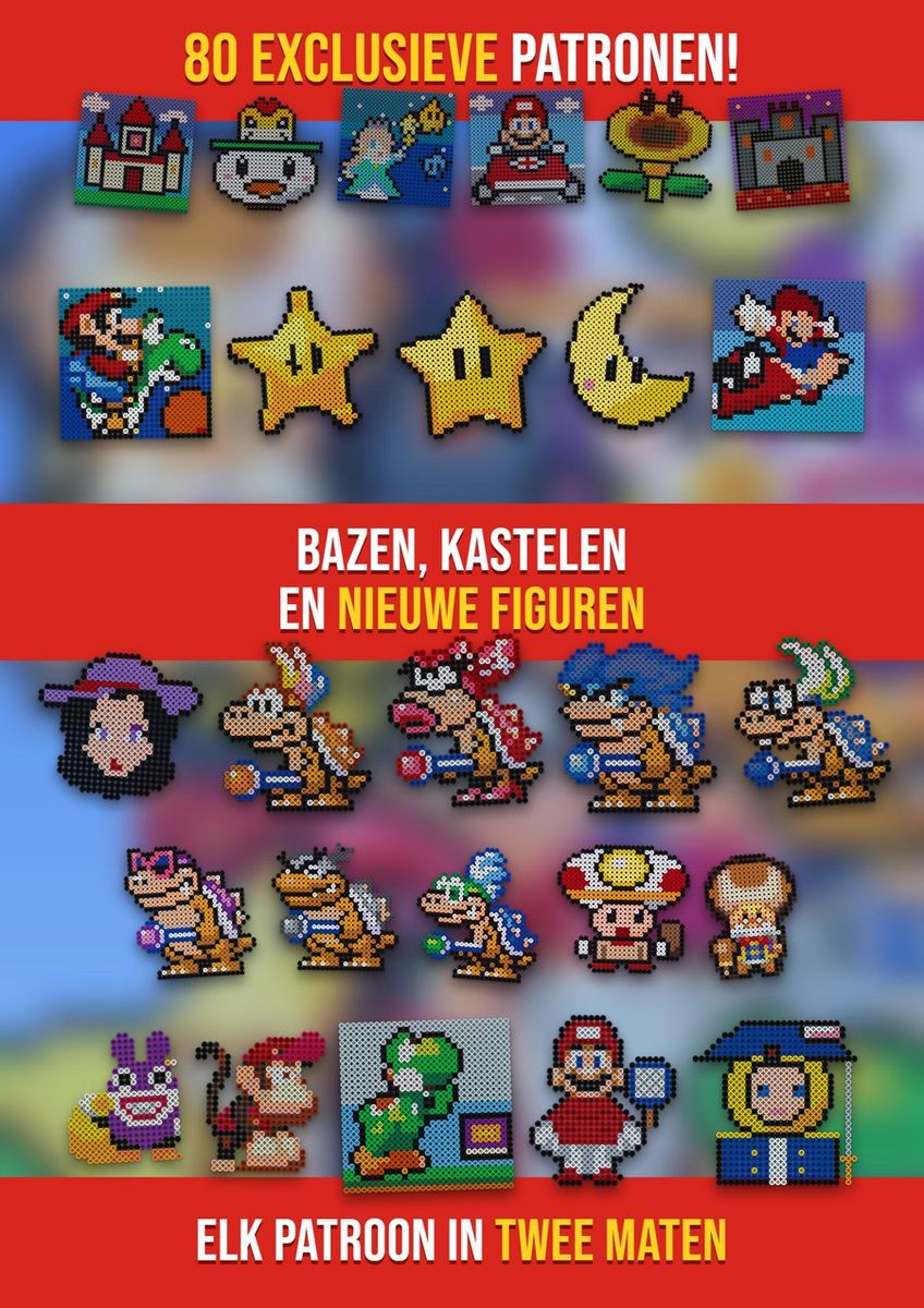Super Mario strijkkralen patronen – Compleet