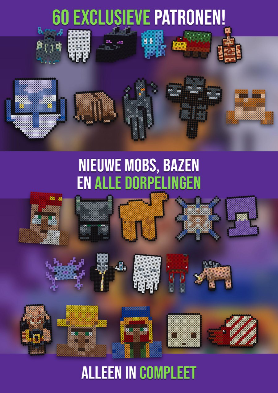 Minecraft strijkkralen patronen – Compleet