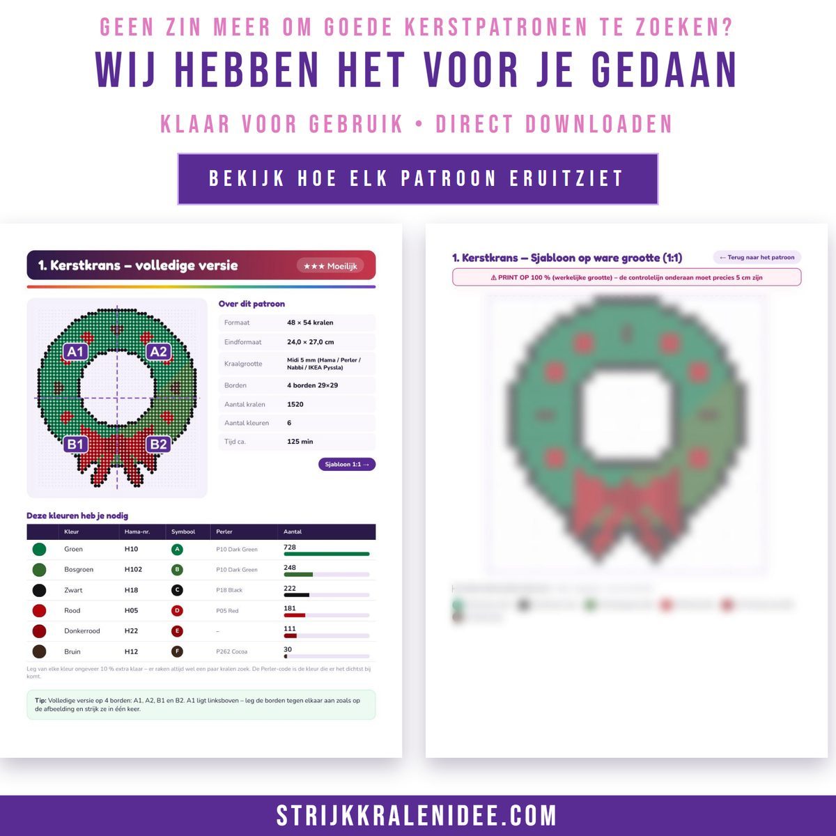 Kerst strijkkralen patronen – galeria2
